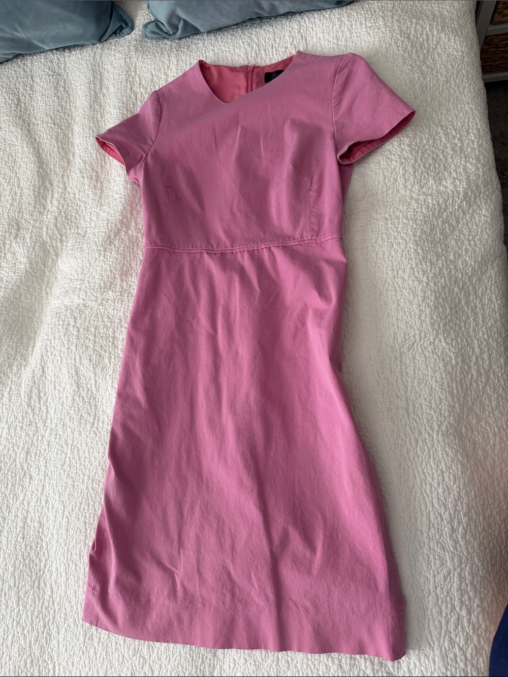 JCREW Classic Pink Short-Sleeve Sheath Dress